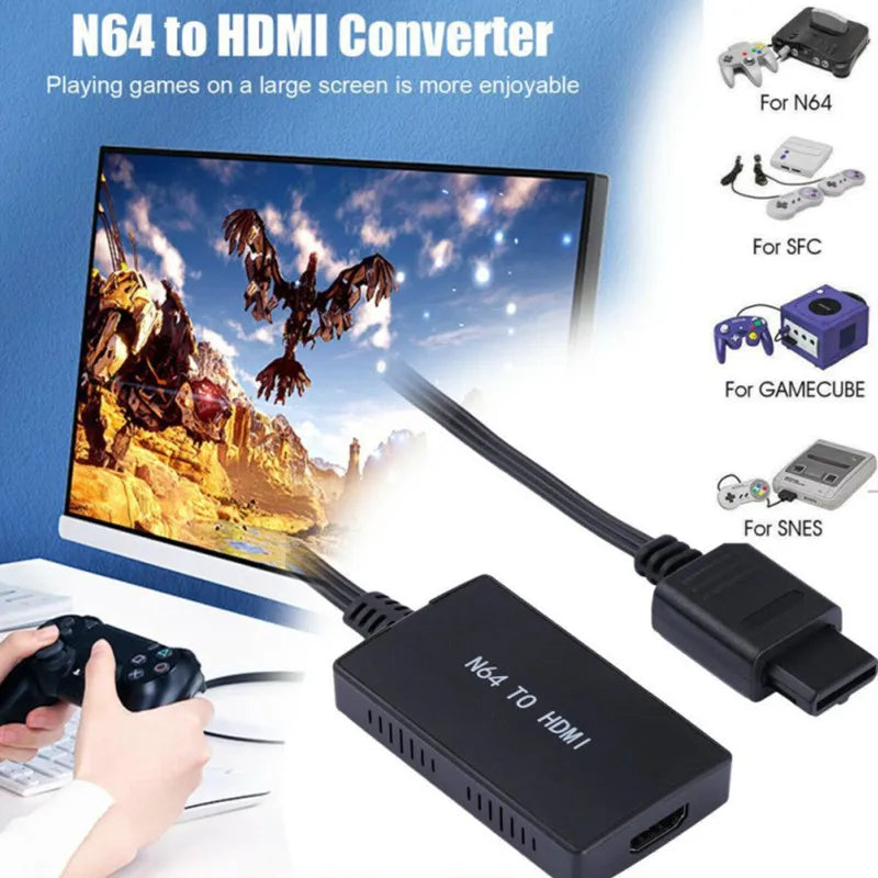N64 To HDMI Adapter Converter Nintendo64 to HDMI Converter Adapter Plug And Play For Nintend 64/SNES/NGC/SFC Gamecube Console