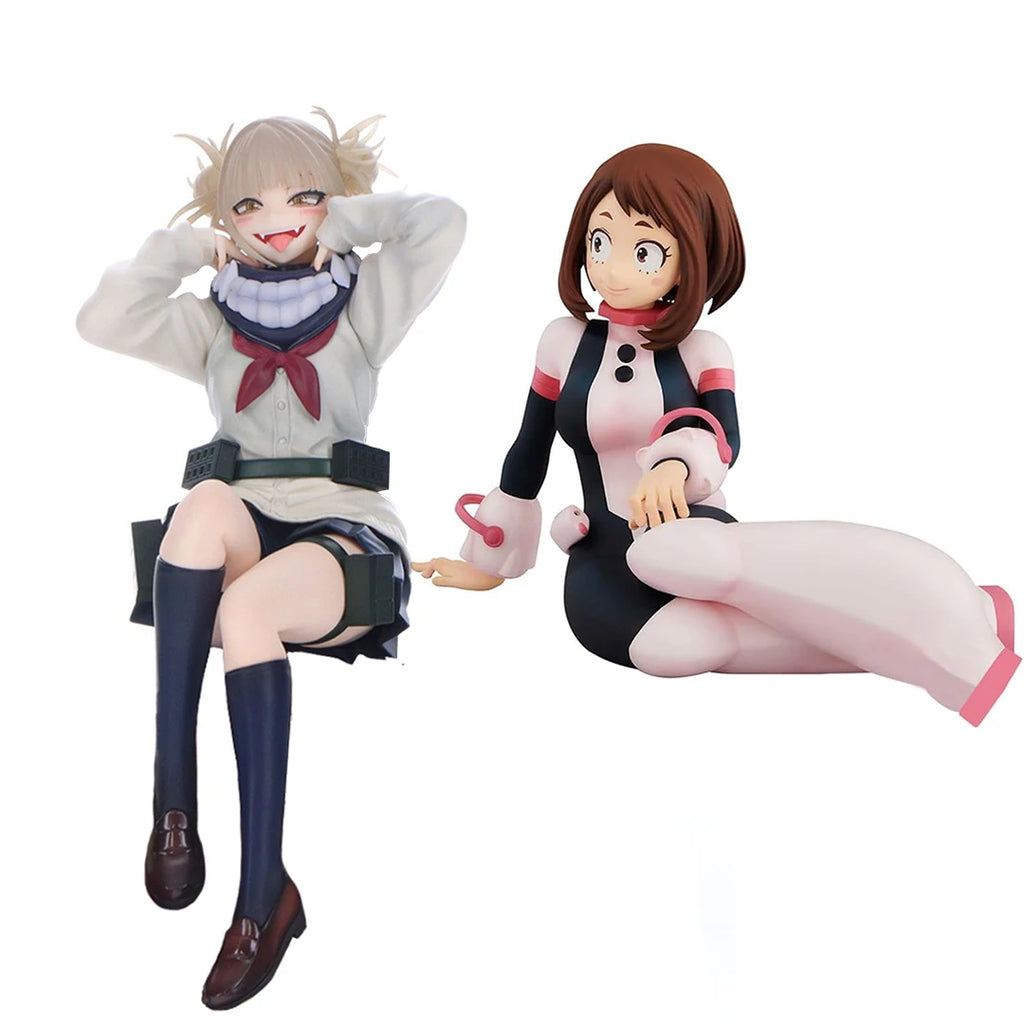 Anime MHA Figur Toga Himiko Figur Uraraka Ochako Actionfigur Sammlung Anime Puppe Spielzeug PVC Modell Junge Mädchen Fans Geschenk 10cm