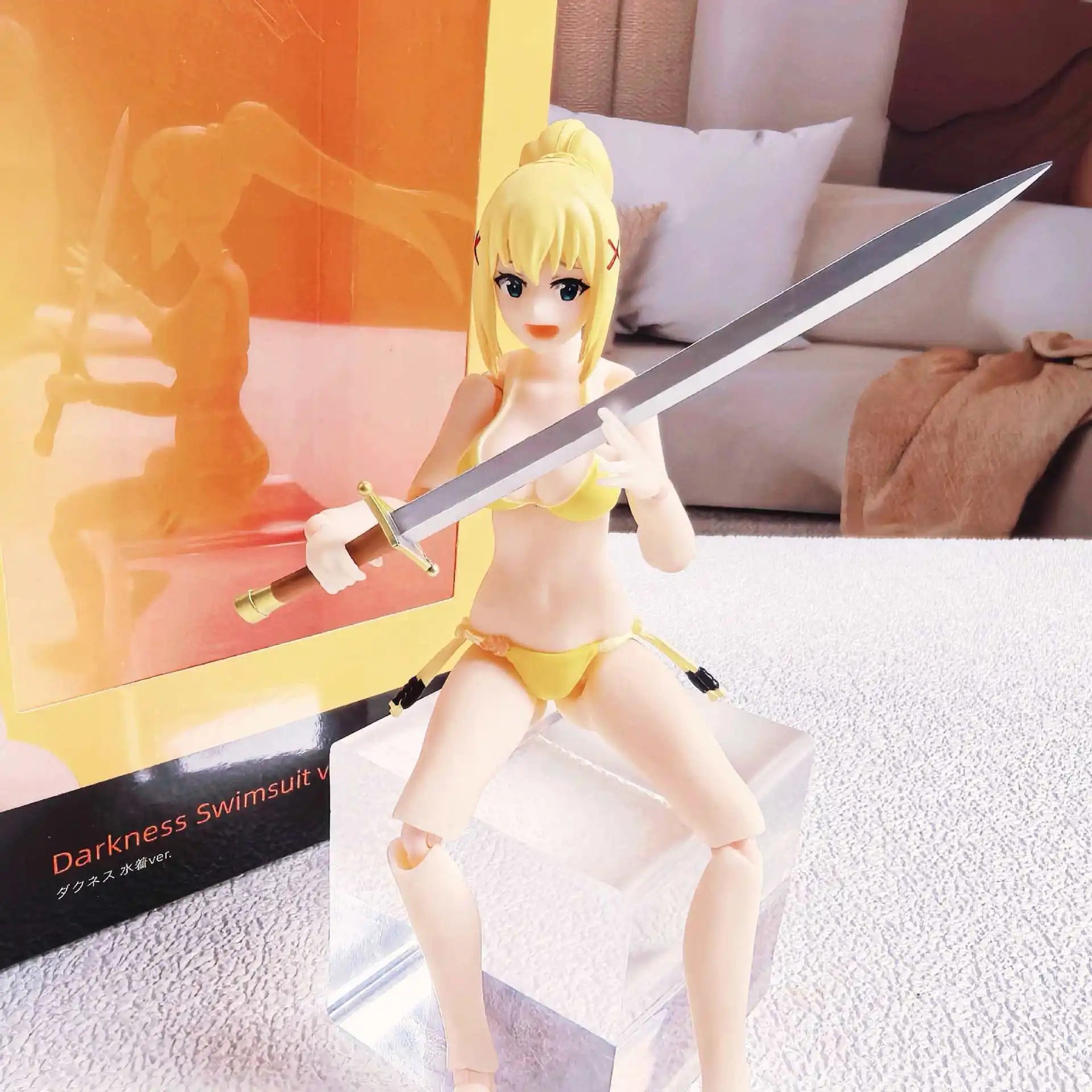Fgma Darkness Anime Figure EX-065 Darkness Swimsuit Ver. Action Figurine Collection Statue Model Room Decora Desk Toys Gifts