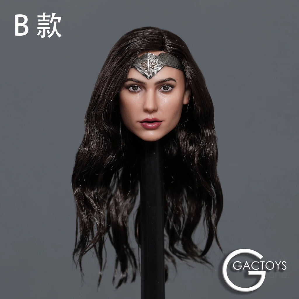 GACTOYS GC037 1/6 Wonder Girl Head Sculpt Gal Gadot Planted Hair Head Carving Fit 12'' Female Action Figure Body HobbyCollection