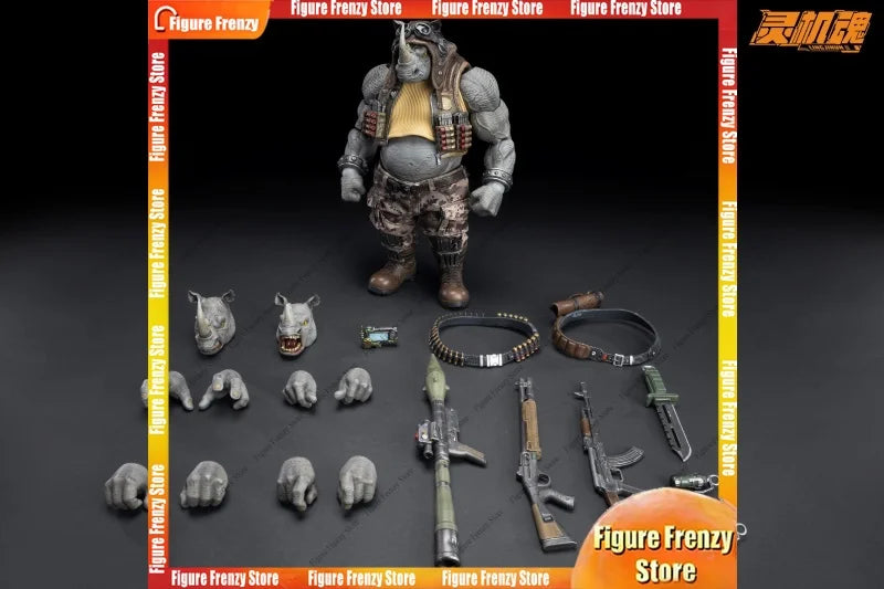 Spot Sale【Pre-Sale】 Linjihun Ninja Ox Head Rossteddy Pig Face Bibo Turtle Action Mol Collectible Figure Toysin