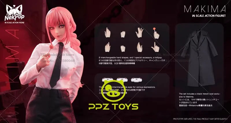 Pre Stock NekPop Studio NEK001 1/6 Scale Chainsaw Man Makima JapanAnime Dominate Demons 12-inch Full Set Action Figure Soldier