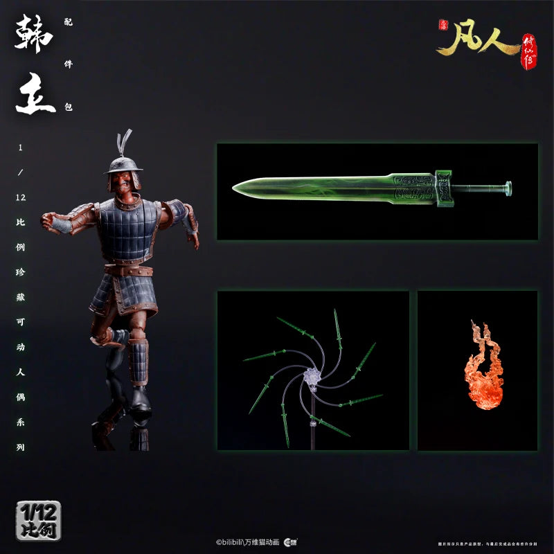 Original Cosmic Creations The Immortal Ascension Han Li Nocturnal Clothing 1/12 Male Full Set Action Figure Model Collection Toy