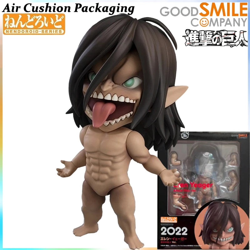 GSC Genuine Nendoroid Series Attacking Giants Colossal Titan Mikasa Ackerman Eren Jaeger Armin Harlert  Action Figures Model Toy