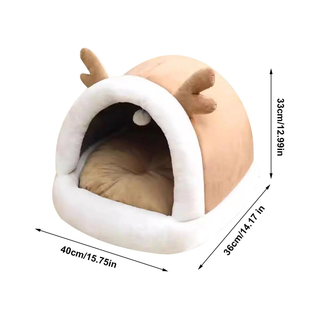 Cat Bed Warm Pet House Kitten Cave Cushion Cat House Warm Sleeping Dog Basket Tent Small Dog Mat Supplies Bed For Cats