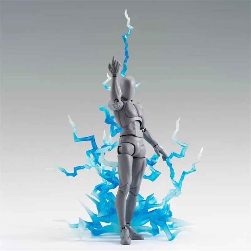 In Stock Bandai Original SHF Soul EFFECT Blue Lightning Effects Accessories Special Effects Anime Action Figures Toys Gifts