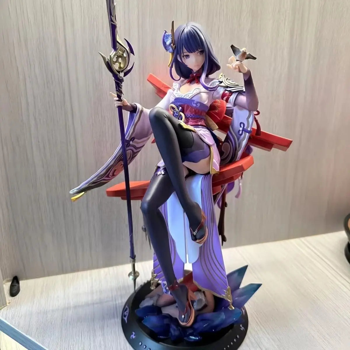 Game Genshin Impact Figure Raiden Shogun Figures Sexy Girl Beelzebul Figurine Pvc Sitting Posture Collection Statue Toys Gift