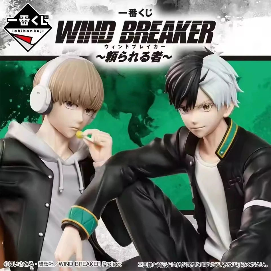 15CM Anime WIND BREAKER Sakura Haruka Figure Kaji Ren Noodle Stopper Figure Sitting Model Toy Gifts Doll Aciton Figure