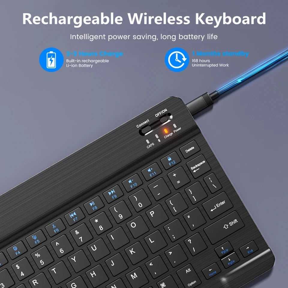 Spanisch Französisch Bluetooth Drahtlose Tastatur Azerty Russische Für iPad Mac PC Tablet Handy Laptop Und Maus Mini Mit N Gamer