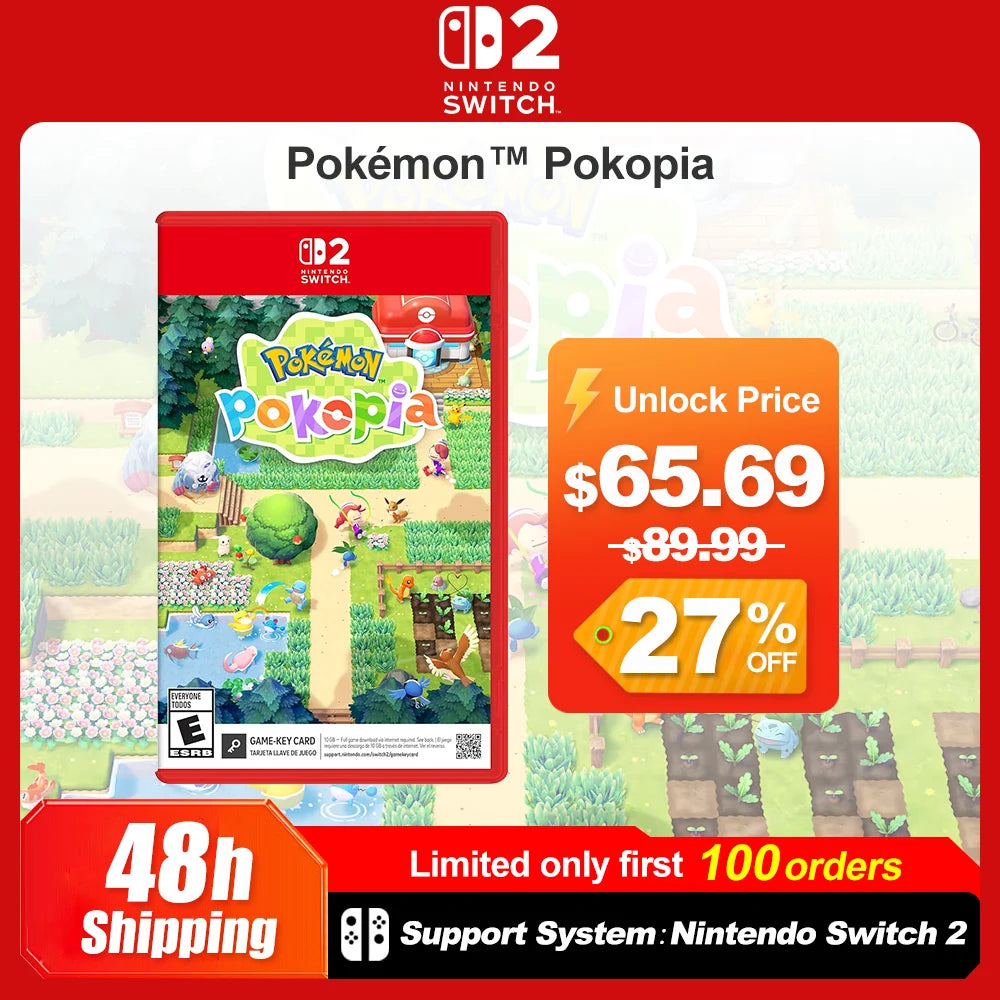 Pokemon Pokopia Nintendo Switch 2 Juegos Games Deals 100% New Original Physical Game Card Simulation Pokemon Game for Switch 2