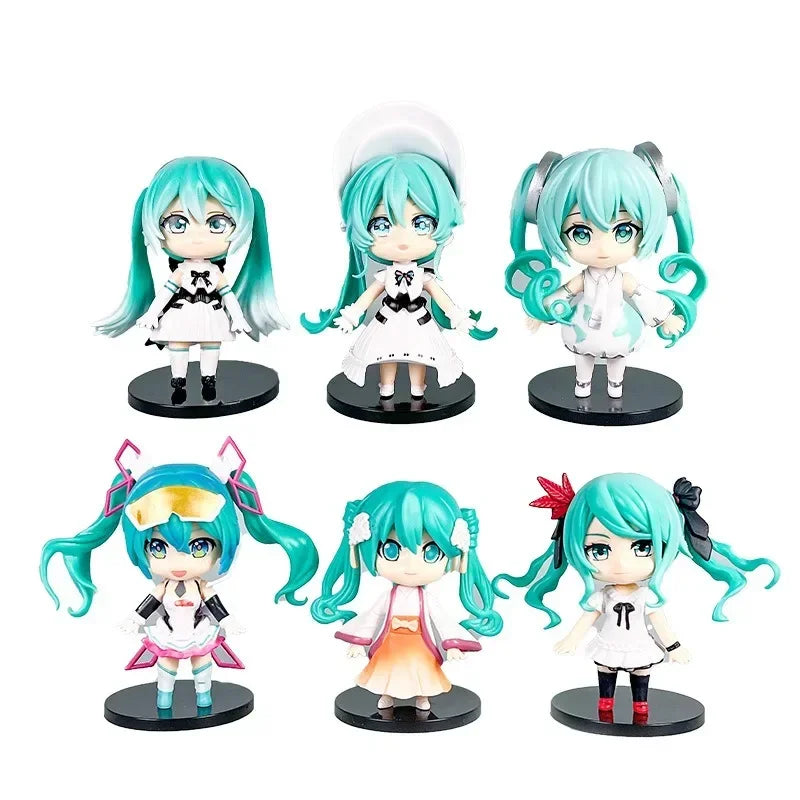 Caja ciega Hatsune Miku Qu Yunshang serie Linda figura de Anime muñeca elemento cuadrático Pvc modelo Figuri