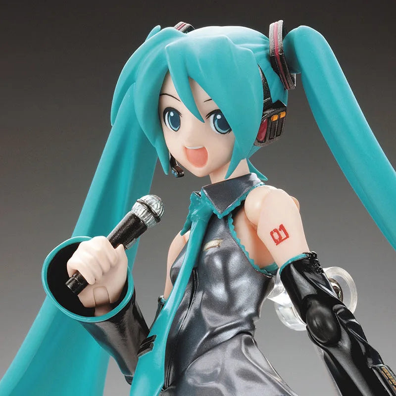 14cm Anime Hatsune Miku Figma 014 Joint Movable Face Change Boxed Doll PVC Action Figure Decoration Model Toys Kids Girls Gift