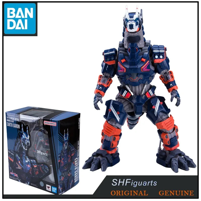 Bandai Original  SHF EARTH GARON TYPE 23 SPECIAL TACTICAL ARMORED KAUU Anime Action Figures Toy for Boy Kid Gift Model Ornaments