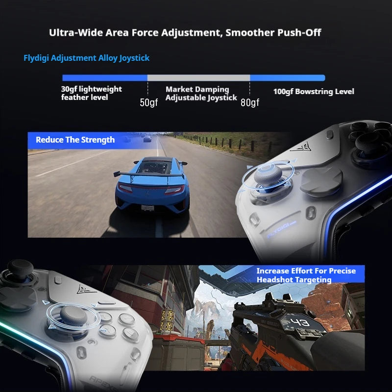 Hot Flydigi Apex 5 Wireless Gamepad Gaming Controller Adjust Joystick Wireless Game Handle For Pc Suporte Switch Mobile Tv Box