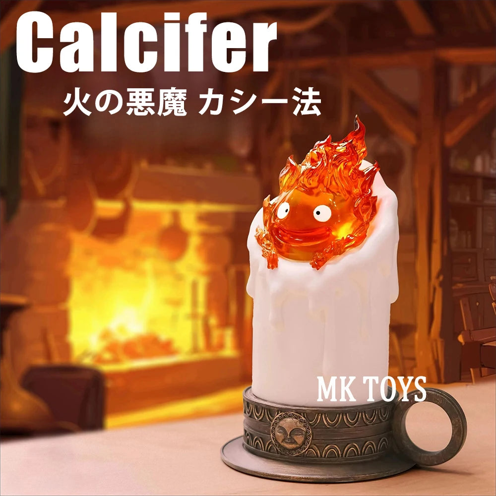 13cm Anime Howl's Moving Castle Figure Luminous Calcifer Action Figures Pvc Collection Decoration Model Toys Gifts