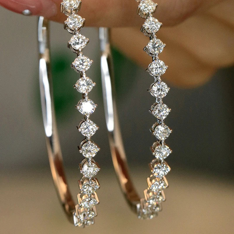 Aazuo Luxusschmuck 18 Karat Weißgold Natrual Diamonds 3.0ct Tennis Armreif für Damen Gehobene Trendy Hochzeit Verlobungsfeier