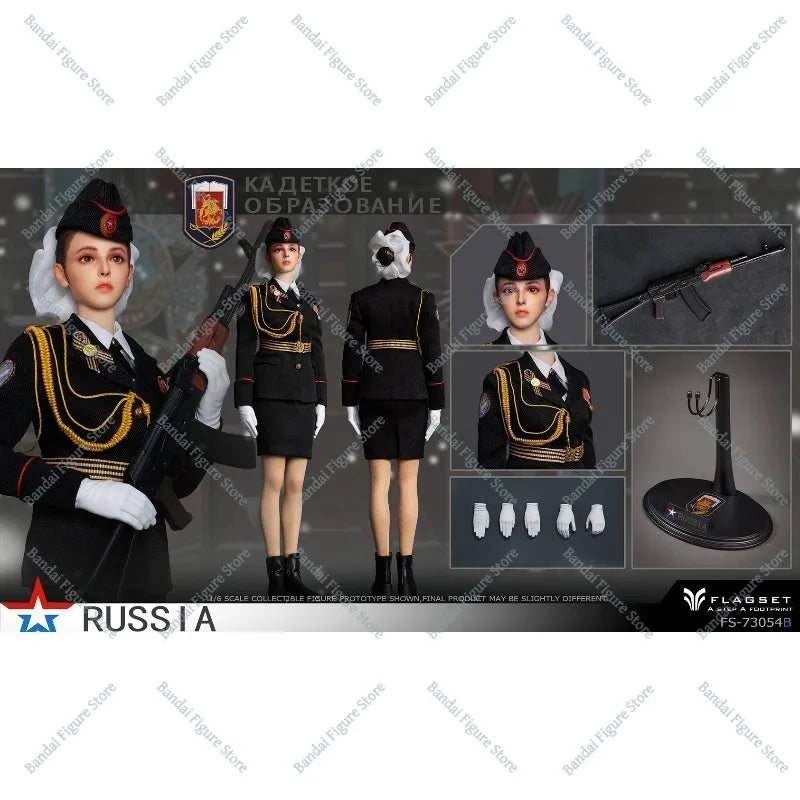In Stock FLAGSET FS-73054 1/6 Scale Female Soldier Russian Armed Forces Defense Forces Model 12Inch Action Figure Movable Doll