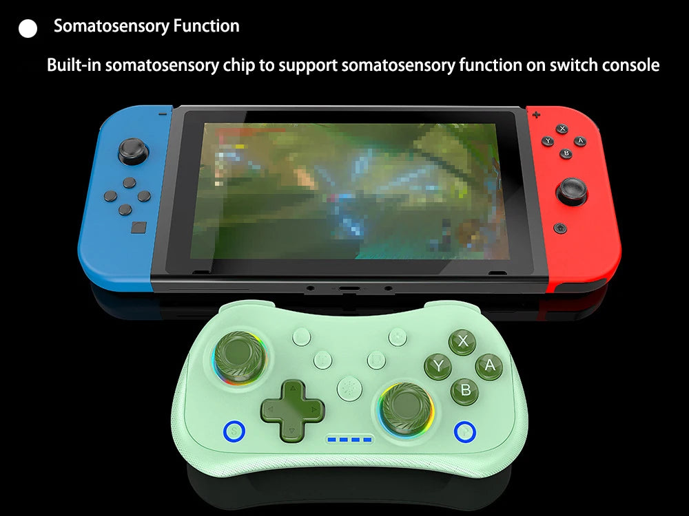 Multi-Functional Wireless Game MINI Gamepad for Switch with RGB Lights and Hall Rocker