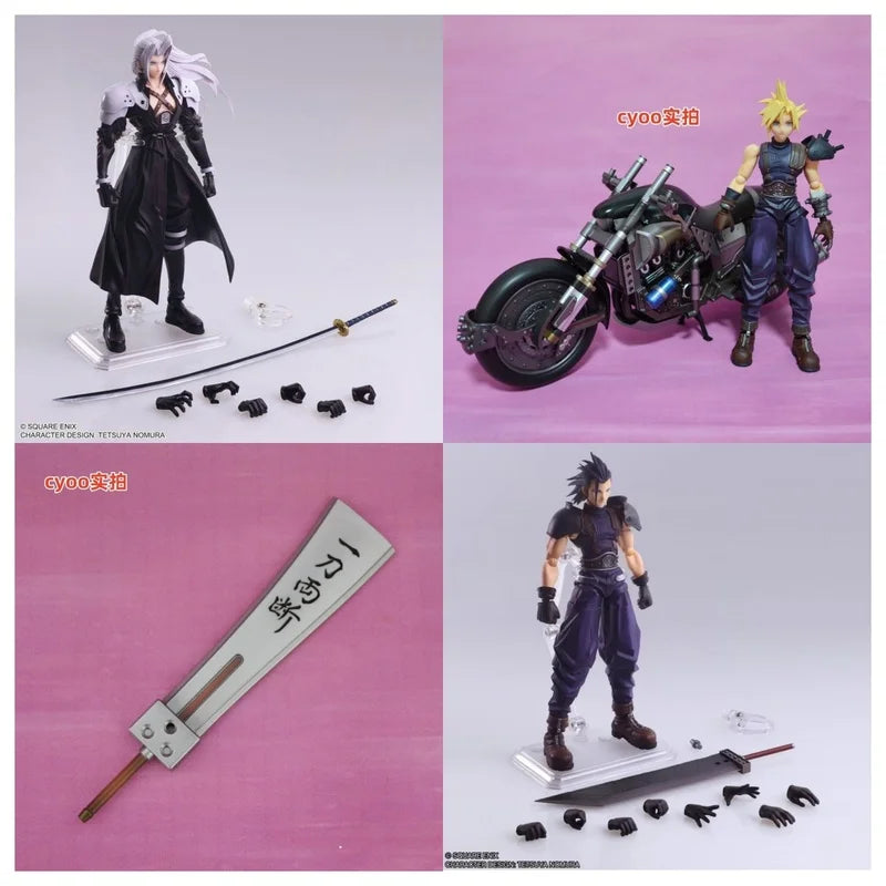In Stock Original Square Eni Se Bring Art Series Zack Cloud Strife Action Figure Pvc Model Desktop Ornament Toys Gift