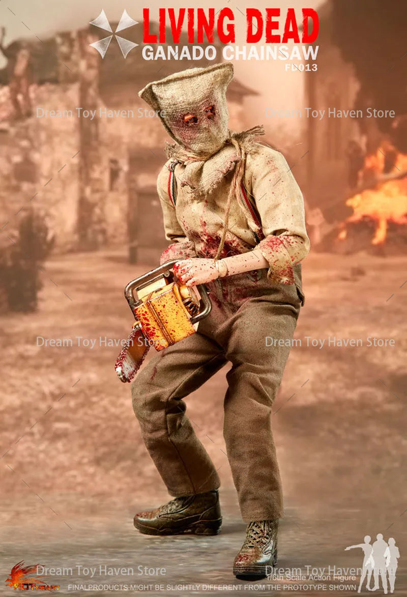 Hot Heart FD013 1/6 Scale Male Soldier Chainsaw Killer Horrifying Dolls 12Inch Action Figure Halloween Decoration Gifts