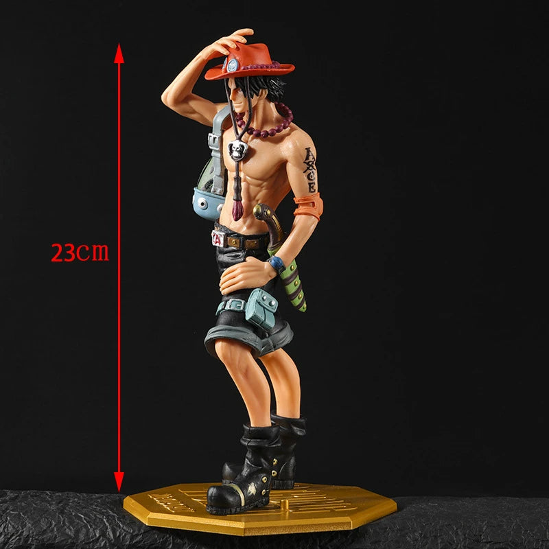 Hot Anime One Piece 10th Anniversary Fire Fist Escal D Ace Luffy Brother Figure Toys Portgas D Ace PVC Action Model Dolls Gifts