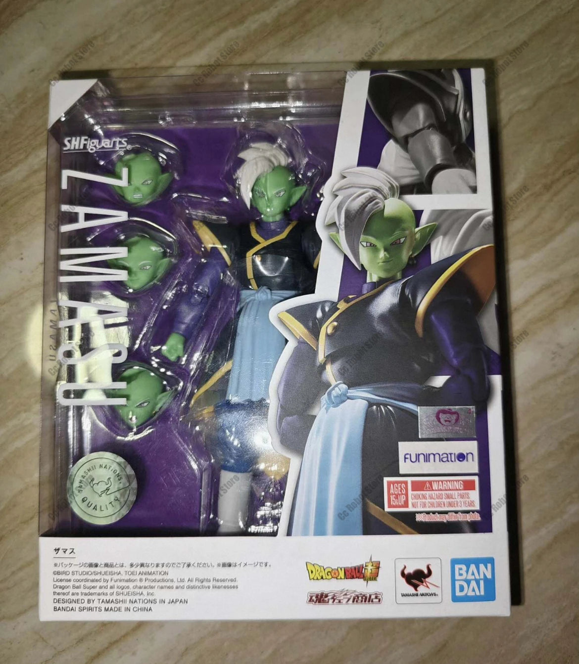 Genuine Bandai S.h.figuarts Dragon Ball Super Zamasu 14Cm Pvc Original Anime Action Figure Model Collector Ornament Toy Gift