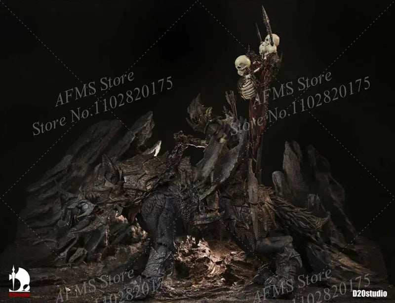 D20 Studio 1/12 Scale Soldier Dolls Scene Decorations Fierce Giant Wolf Mount Iron Blade For 6" 7 "Action Figure Body