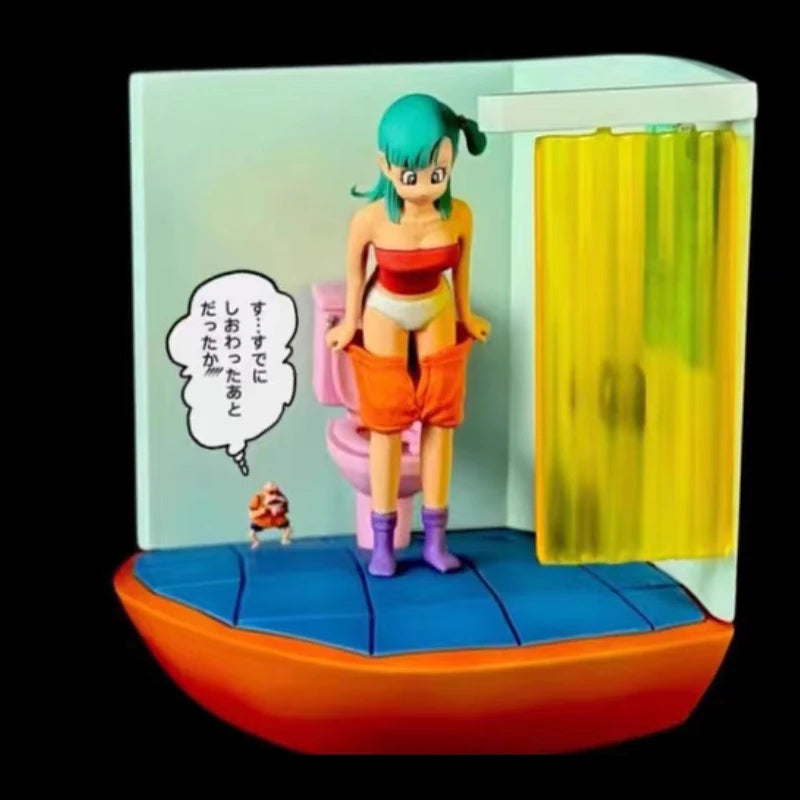 Dragon Ball Anime Figur Bulma Actionfiguren Master Roshi Toilet Peep Statue PVC Modell Puppensammlung Dekor Spielzeug Geburtstagsgeschenke