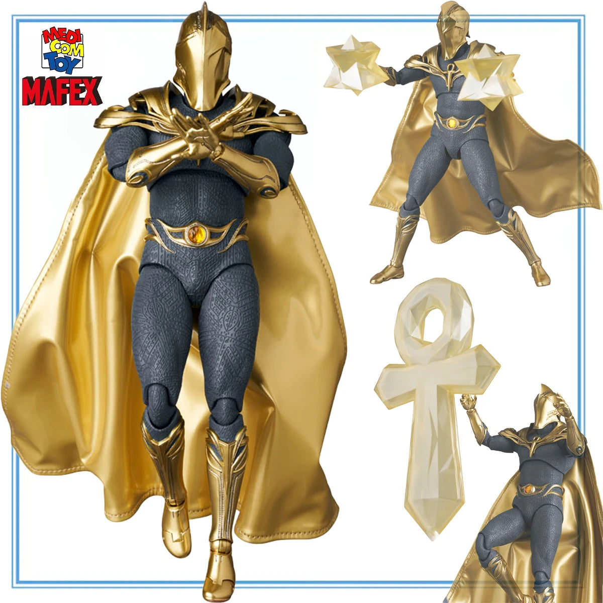 100% Original Medicom Toy Mafex (No.244)  Black Adam Doctor Fate Kent Nelson Anime Figure Action Figure Collection Series