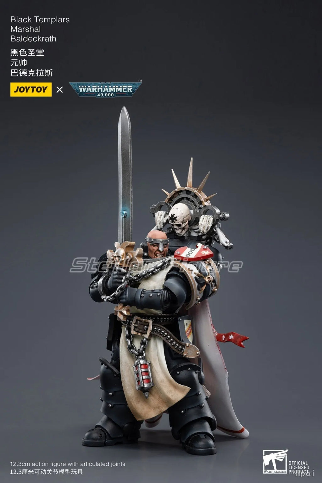 【SF】JOYTOYS 1/18 Action Figure Black Templars Marshal Baldeckrath Model Toys Gifts Collection Ornaments