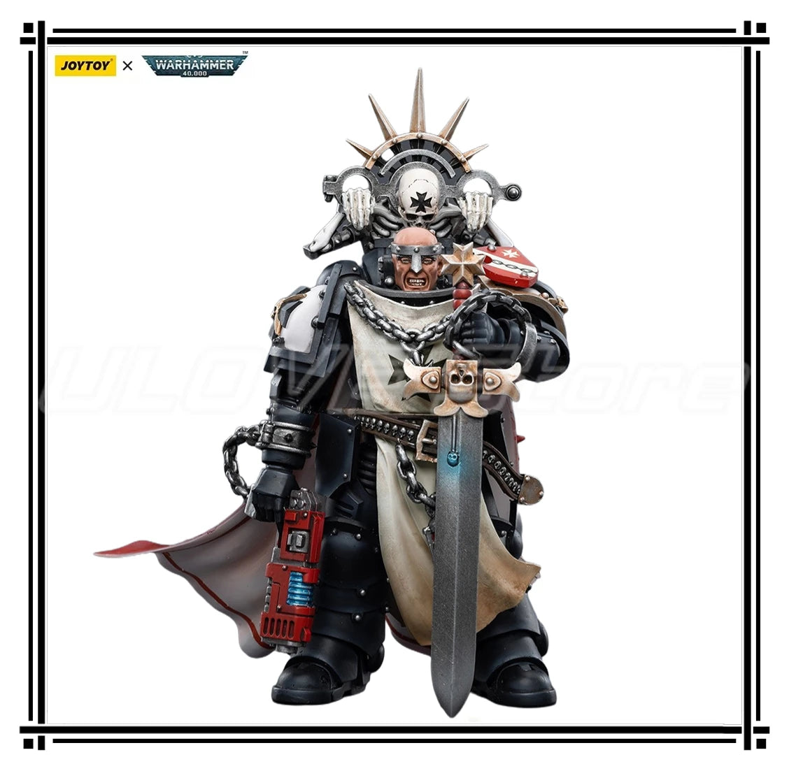 In Stock Original JOYTOY Warhammer 40K BlackTemplarsMarshalBaldeckrath 1/18 Action Figure Model Toys Gift