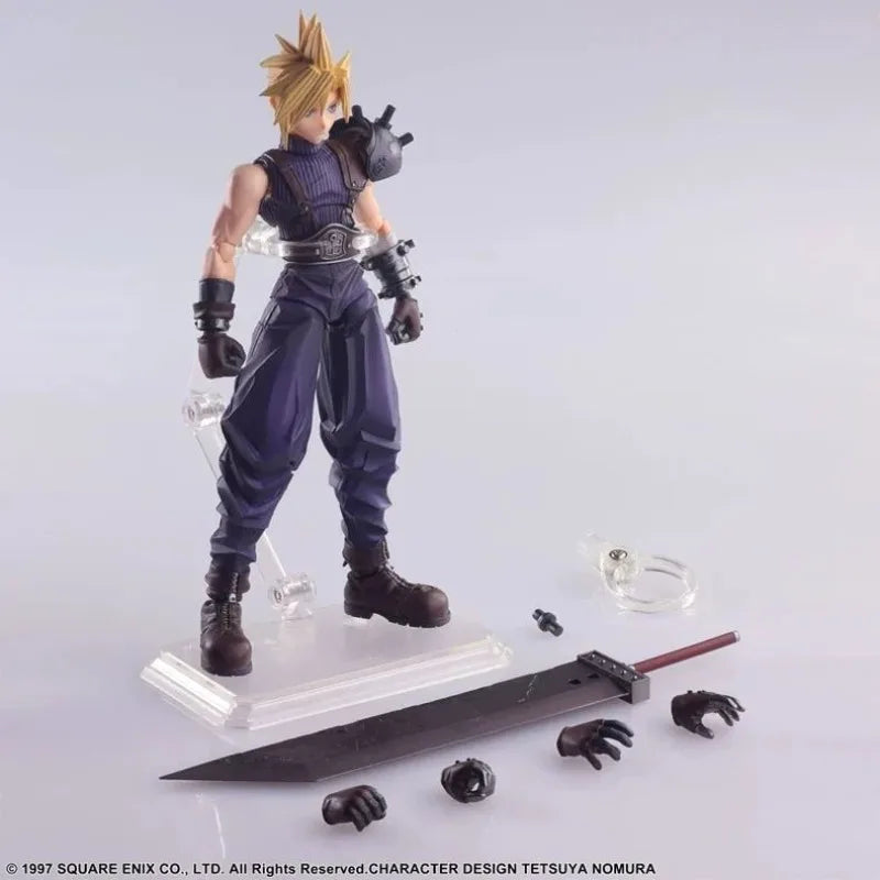 SQUARE ENIX SE BRING ARTS No Box Cloud Strife Action Figures Final Fantasy7 Anime Plastic Model Gifts for Boys Toys for Boys