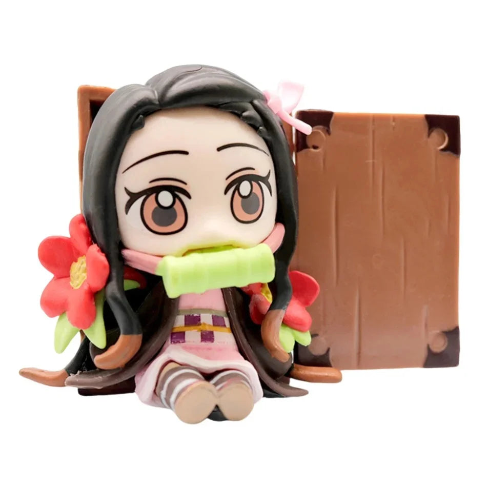12 Styles Demon Slayer Anime Figure Set Q Version PVC Collectible Model Toy for Kids Adults Anime Fans Gift