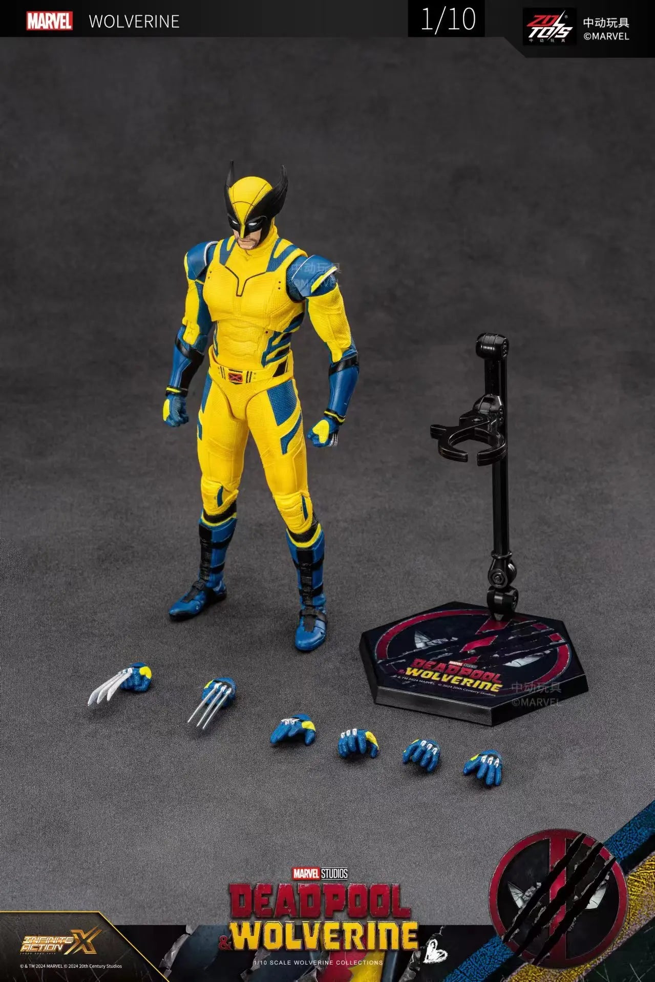 Deadpool & Wolverine  Action Figure ZD Original Thor 1/10 X-Men Limited Guardians of The Galaxy Lord Cartoon Toys for Kids Gift