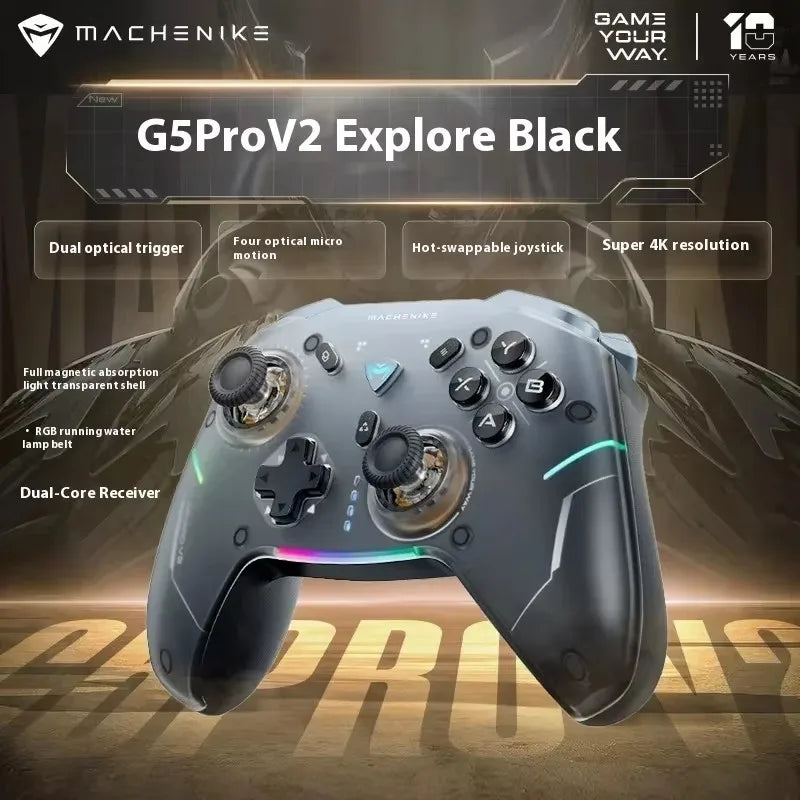 Machenike G5 PRO V2 Collector Edition Optical Gamepad Three Modes Hall Joystick Control Pc Steam Wireless Bluetooth Trigger Gift