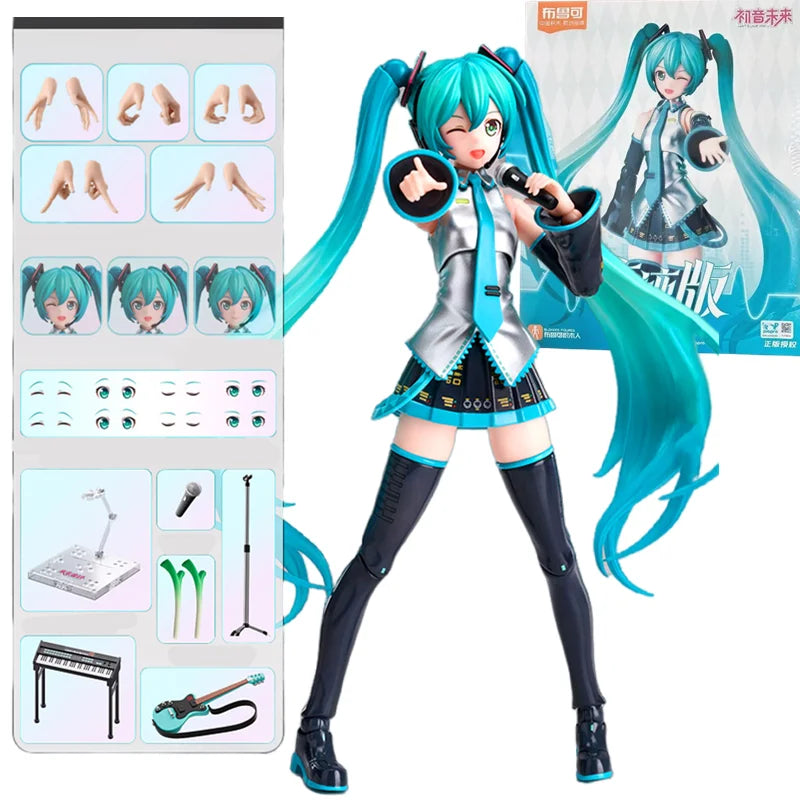 Original Blokees Hatsune Miku Miracle Cherry Blossom Future Lothing Anime Figure Assembled Model Movable Doll Toys Birthday Gift