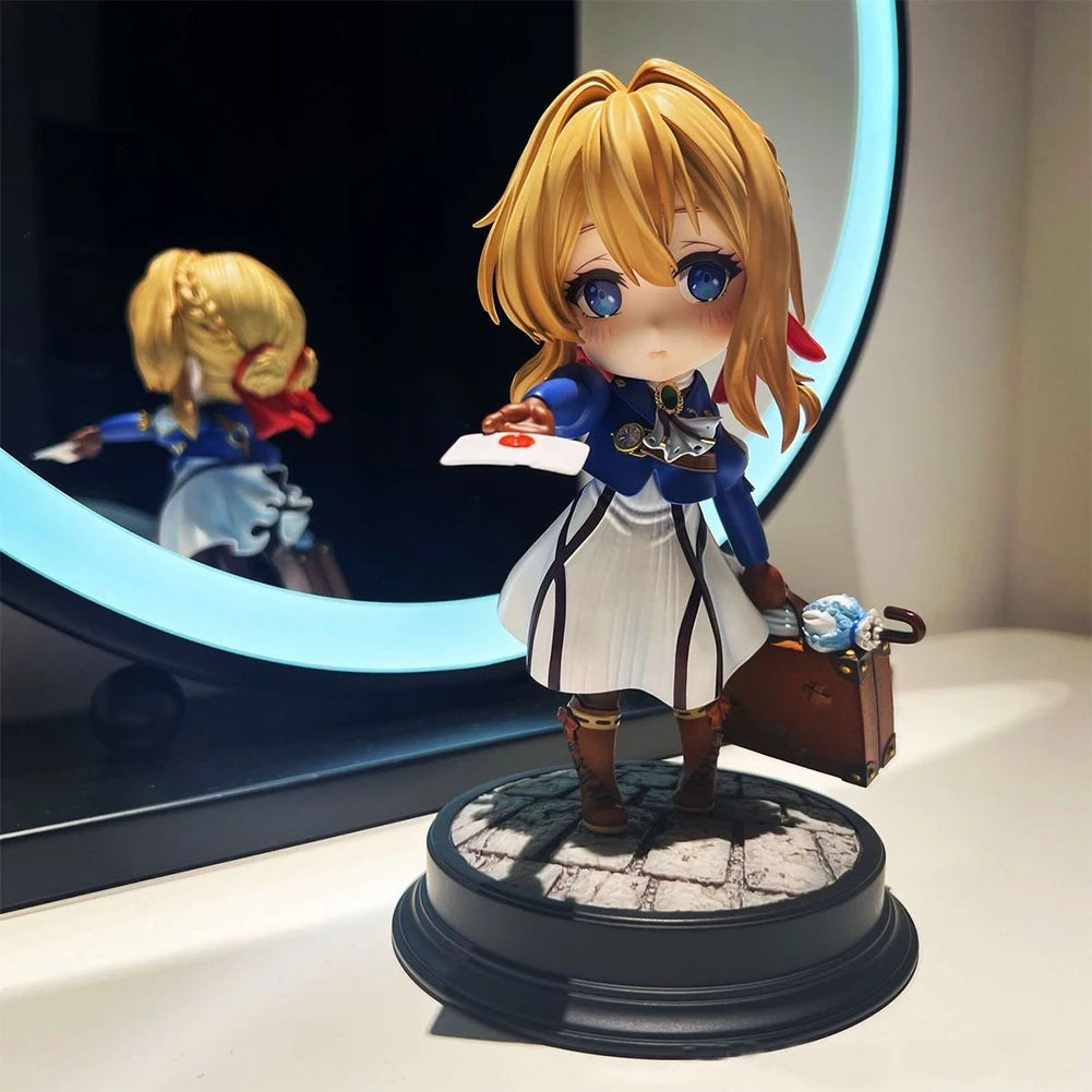 Anime Girl figure Violet Evergarden Action Figure Model Cute Q-version Violet figurine Statue Collectible Desktop Decora Gifts