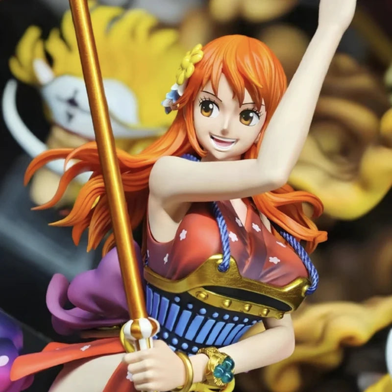 In Stock One Piece Nami Figures Ghost Island Samurai Pvc 30cm  Anime Figure Lk Studio Statue Collection Model Ornament Gift Toy