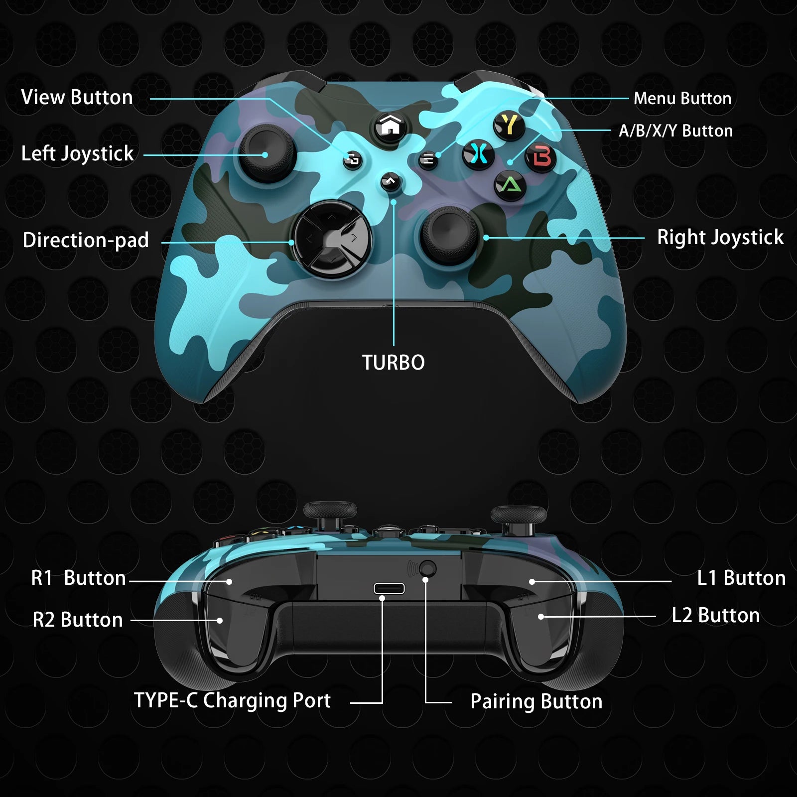 Wifi Wireless Controller For Xbox One Series X/S Pc Gaming Gamepad With 6-Axis Gyro Sensor Dual Vibration Hall Effect Joystick