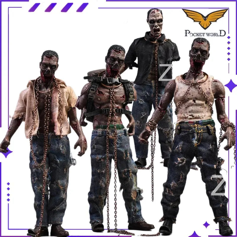 In Stock POCKET WORLD Original 1/12 Zombie Zombie Mobile Doll Model Handmade Toy Gift Collection
