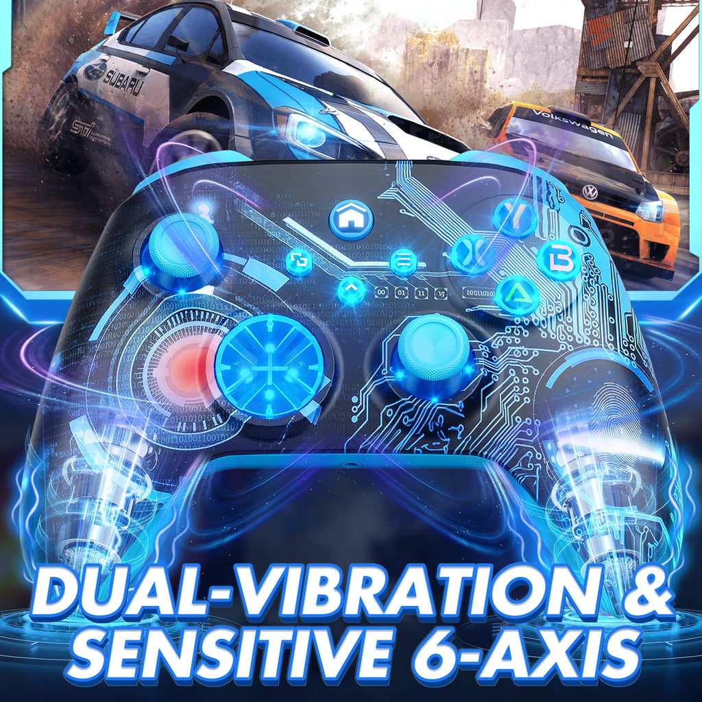Controller for XBox One/Series S/X/PC Console Wireless Dual Vibration Game Joystick W/ RGB Hall Effect 6-Axis Gyro FUNC Gamepad