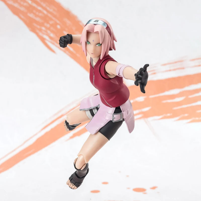 Bandai Original Echte Figur Naruto Modell Kit SHF Sakura Haruno NarutoP99 Sammlung Action Figur Modell für Kinder Spielzeug Geschenke