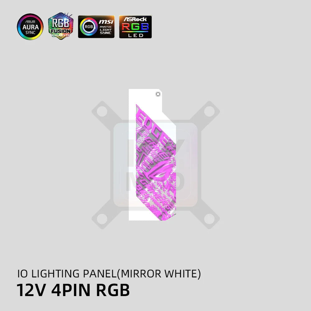 DIY Motherboard IO Decoration Cover RGB Lighting Panel Chassis MOD ARGB MOBO I/O Customize Mainboard Cover AURA SYNC PC Case
