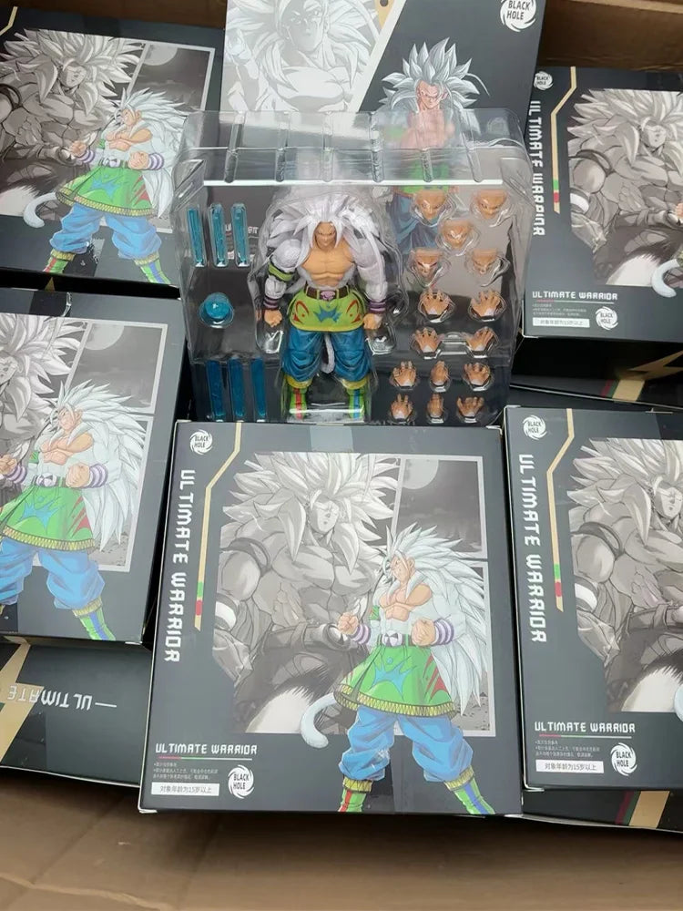 Black Hole Toys Dragon Ball SHF Super Saiyan 5 SSJ5 Son Goku Son Gohan white hair Son Goku Anime Action Figure model toys gifts