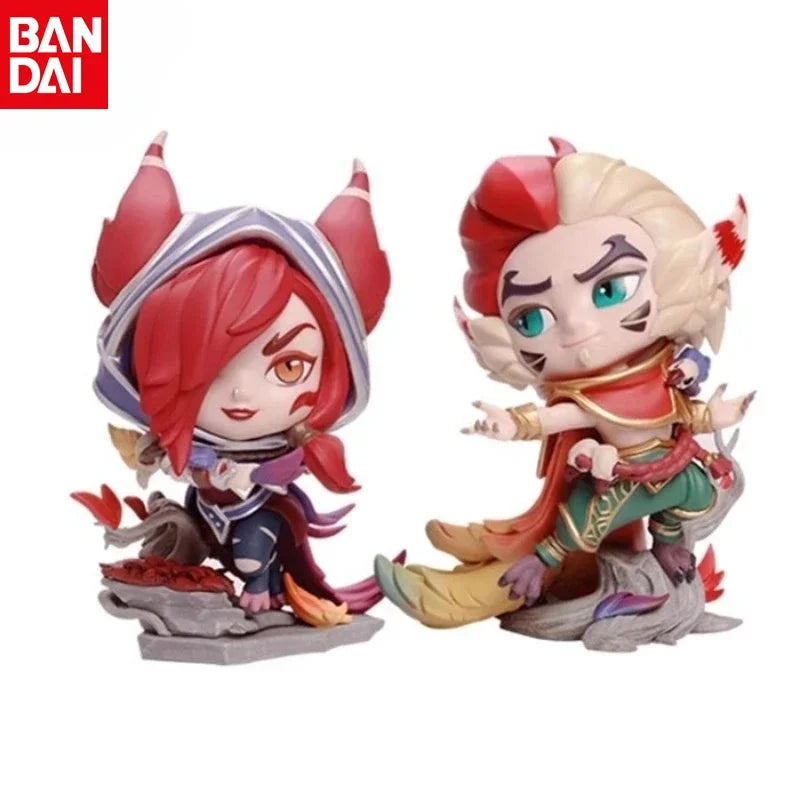 Genuine League of Legends LOL  Action Figure The Rebel Xayah The Charmer Rakan Game Anime Figure Collectible Doll Model Kid Toy
