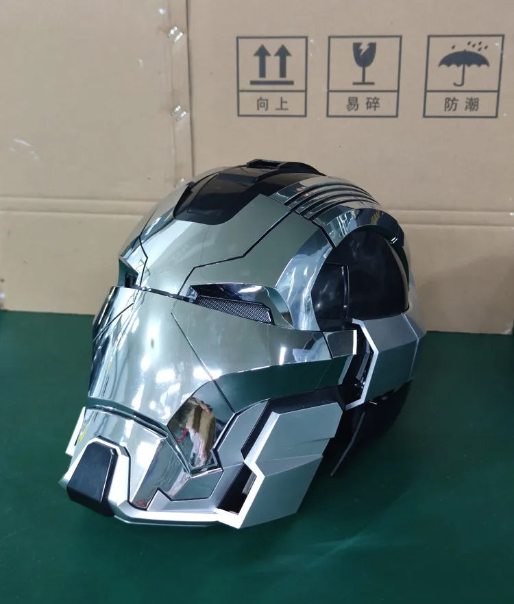 Iron Man Helmet MK17 Jarvis Voice Controlled Automatic Opening Mask Mech Mask Electric Toy Ornament