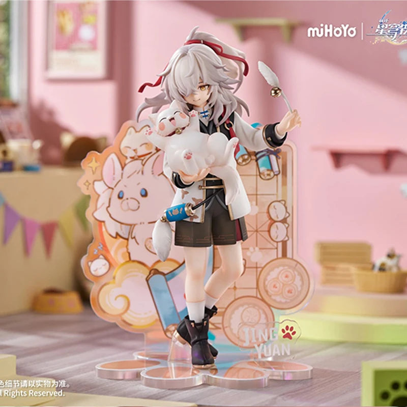 20cm RIBOSE RISE UP Honkai Star Rail Little Dot Cat Series Jing Yuan Anime Action Figure Model Toys Gift for Birthday