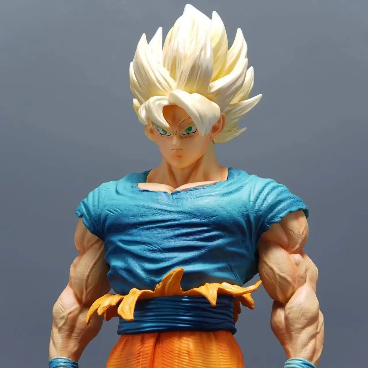 Dragon Ball Z Son Goku Figur Austauschbare Köpfe Super Saiyajin Blau Goku Actionfiguren PVC Statue Sammlung Modell Spielzeug Geschenke