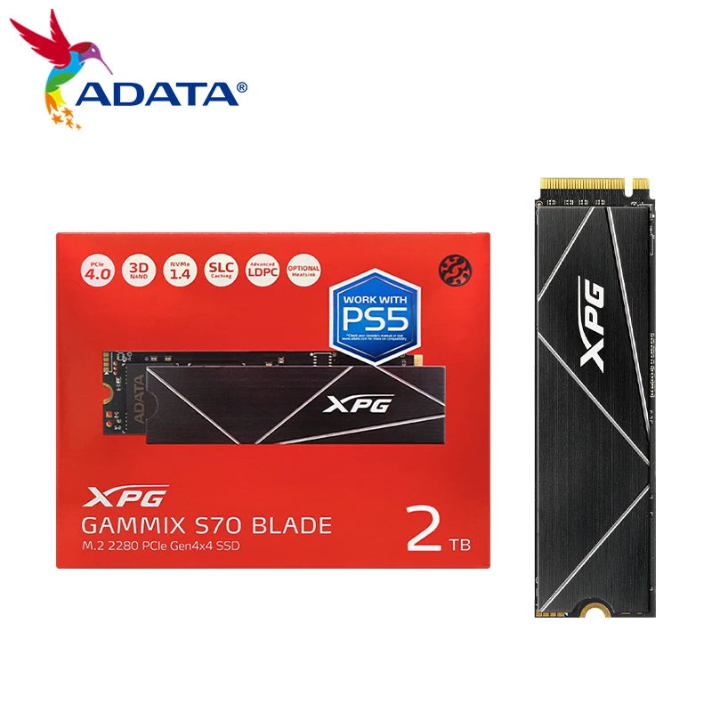 ADATA XPG GAMMIX S70b S70Blade PCIE Original SSD GEN4X4 pcie4.0 M.2 2280 512GB 1TB 2TB 4TB Hard Disk Fo Laptop Desktop  PC PS5
