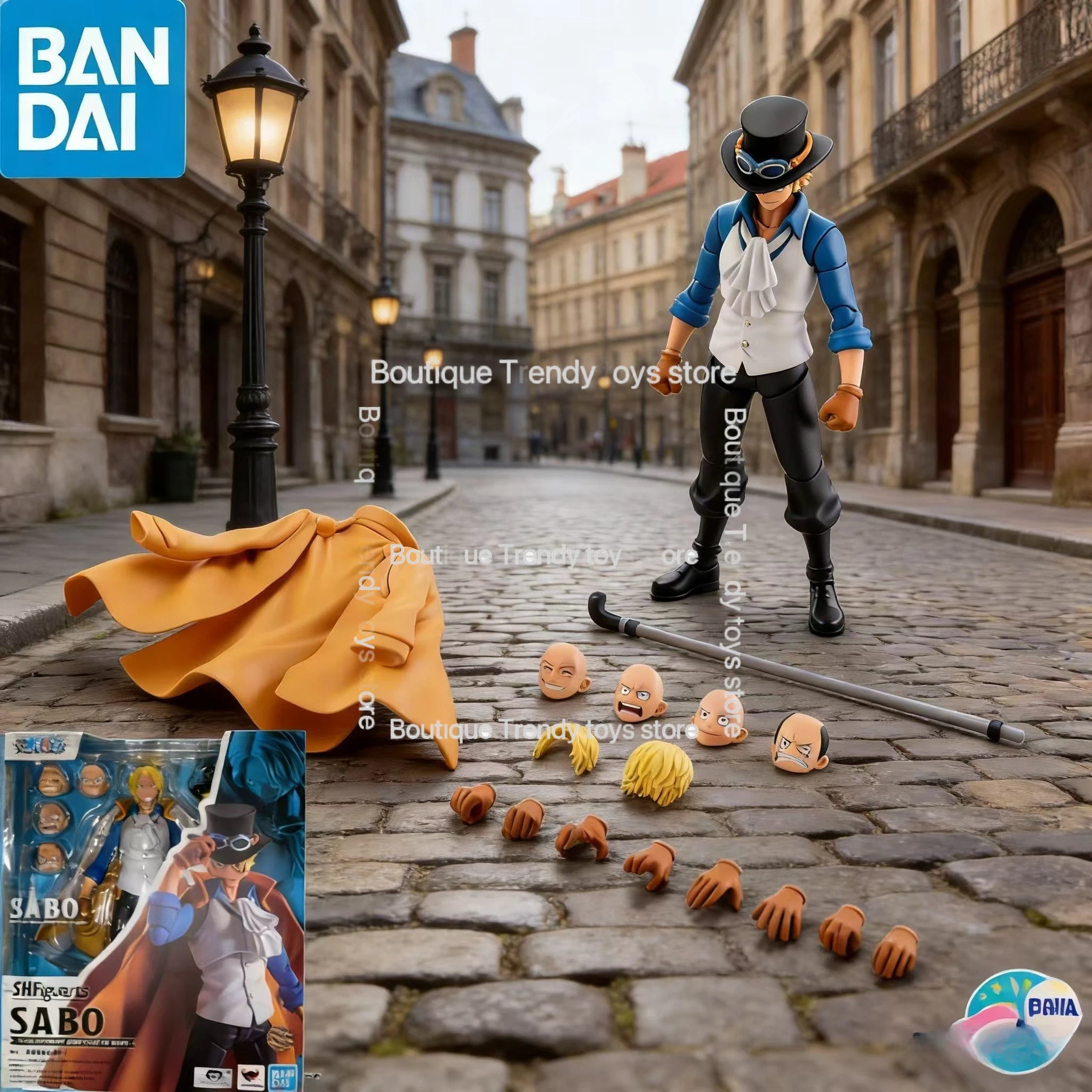In Stock Bandai Original S H Figuarts One Piece Sabo Action Figure Model Doll Brand New Boxed Anime Characters Toys Model Garage